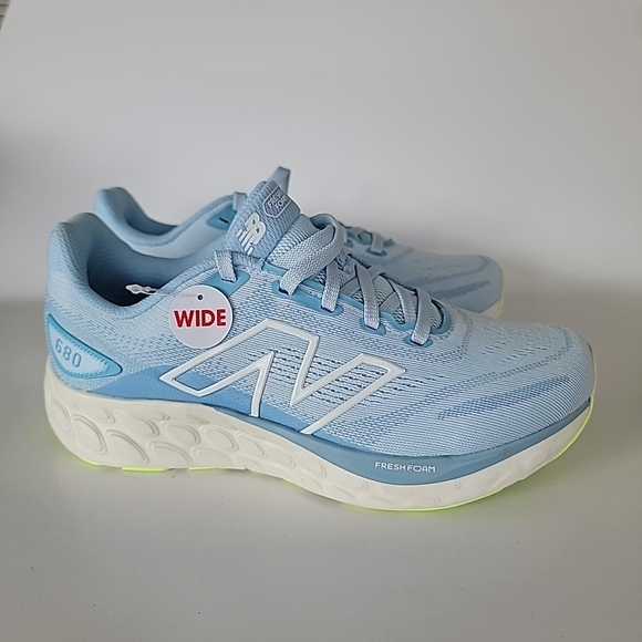 Size 6.5 - New Balance Fresh Foam 680v8 Quarry Blue Sea Salt Wide Women's Shoes - Picture 7 of 11